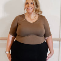 *Pre-Sale* Half-Sleeve Bodysuit - V Neck