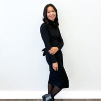 *Pre-Sale* Mock Neck Tie Dress