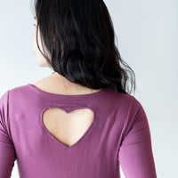 *Pre-Sale* 3/4 Sleeve Heart Cut-Out Circle Dress