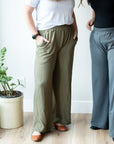 *Pre-Sale* Ruched Waist Straight Leg Pants