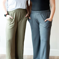 *Pre-Sale* Ruched Waist Straight Leg Pants