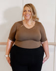 *Pre-Sale* Half-Sleeve Bodysuit - V Neck
