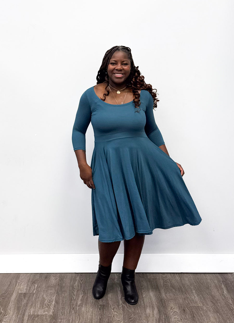 Pre-Sale* 3/4 Sleeve Circle Dress Buttercream Clothing Pre-Sale* 3/4 Sleeve Circle Dress Buttercream Clothing