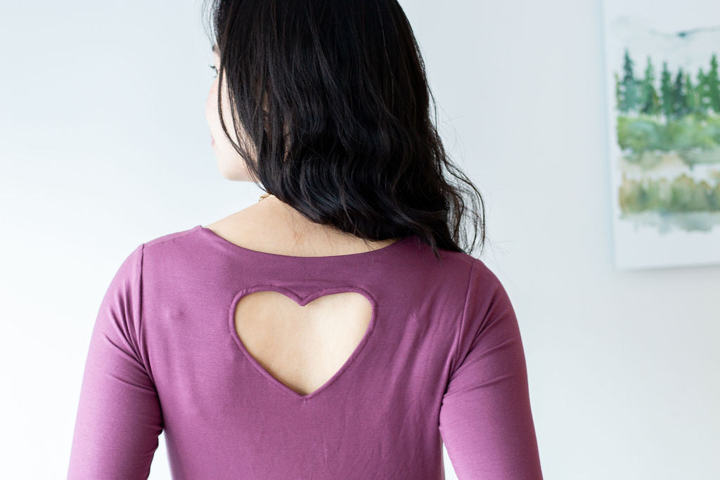 *Pre-Sale* 3/4 Sleeve Heart Cut-Out Circle Dress