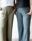 *Pre-Sale* Ruched Waist Straight Leg Pants