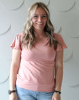 *Pre-Sale* Flutter Sleeve Top
