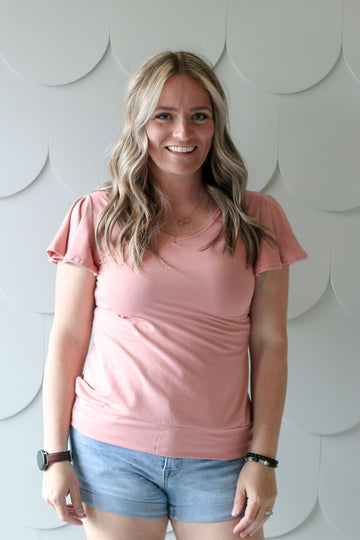 *Pre-Sale* Flutter Sleeve Top