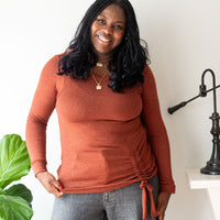 *Pre-Sale* Ruched Tie Long Sleeve