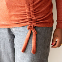 *Pre-Sale* Ruched Tie Long Sleeve