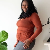 *Pre-Sale* Ruched Tie Long Sleeve